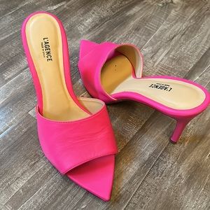 L’Agence mules Barbie pink heels size 37